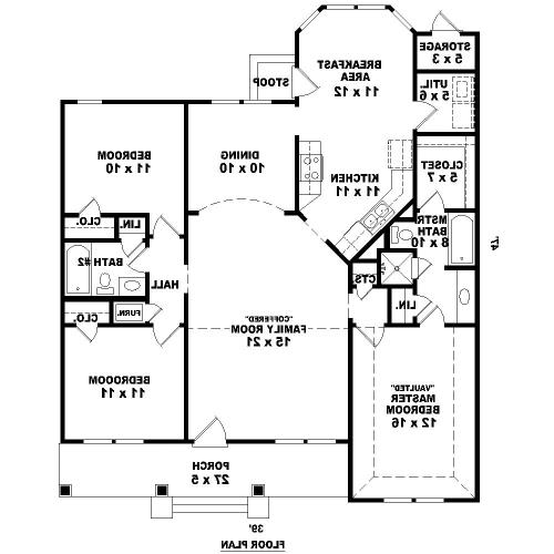 1st Level image of Midtown Bungalow House Plan